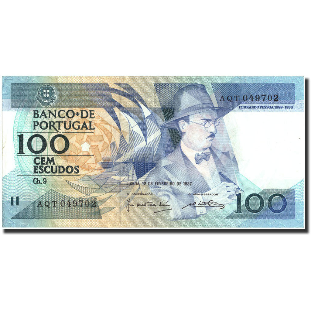 Banknot, Portugal, 100 Escudos, 1987, 1987-02-12, KM:179b, AU(55-58)