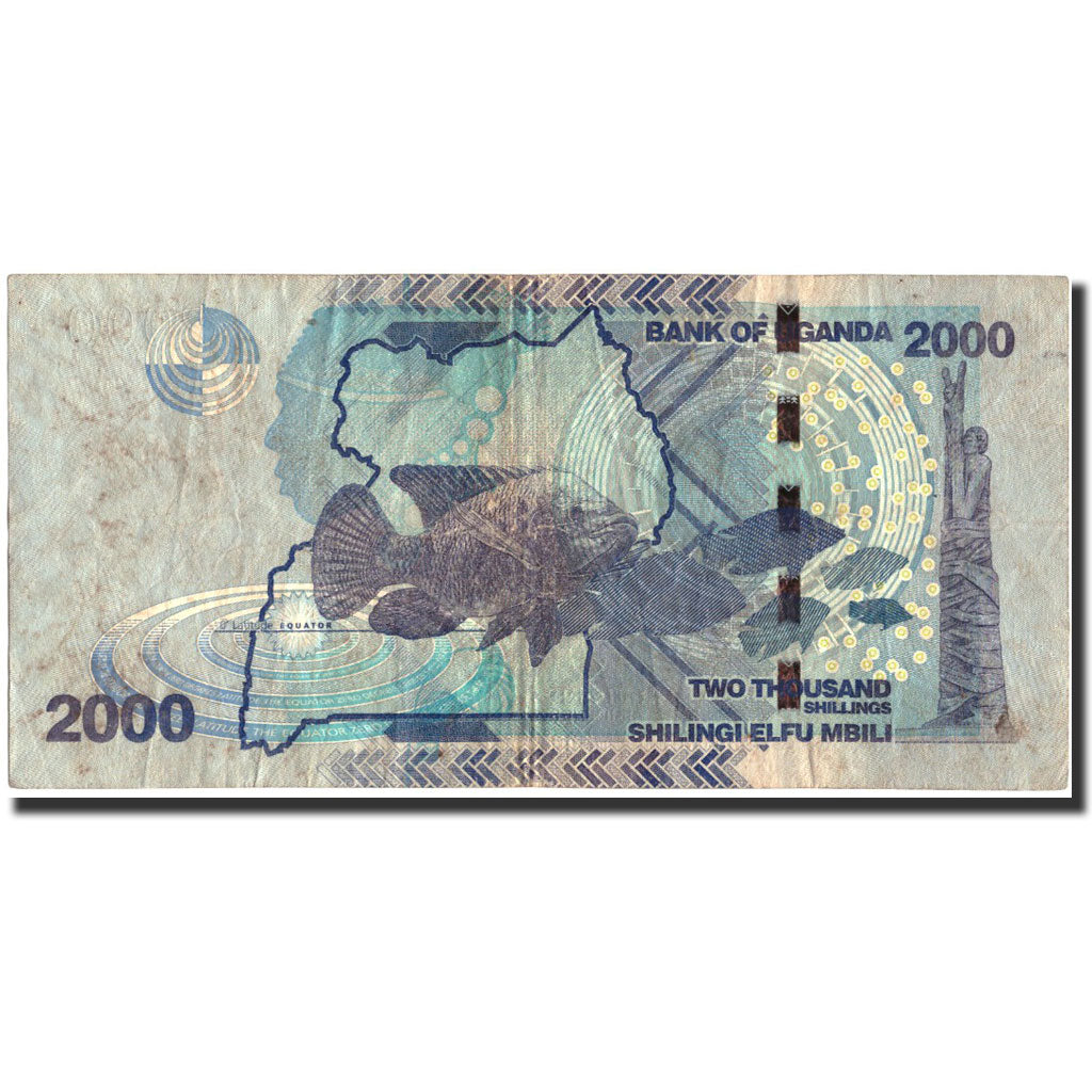 Banknote, Uganda, 2000 Shillings, 2010, 2010, KM:50, VF(20-25)
