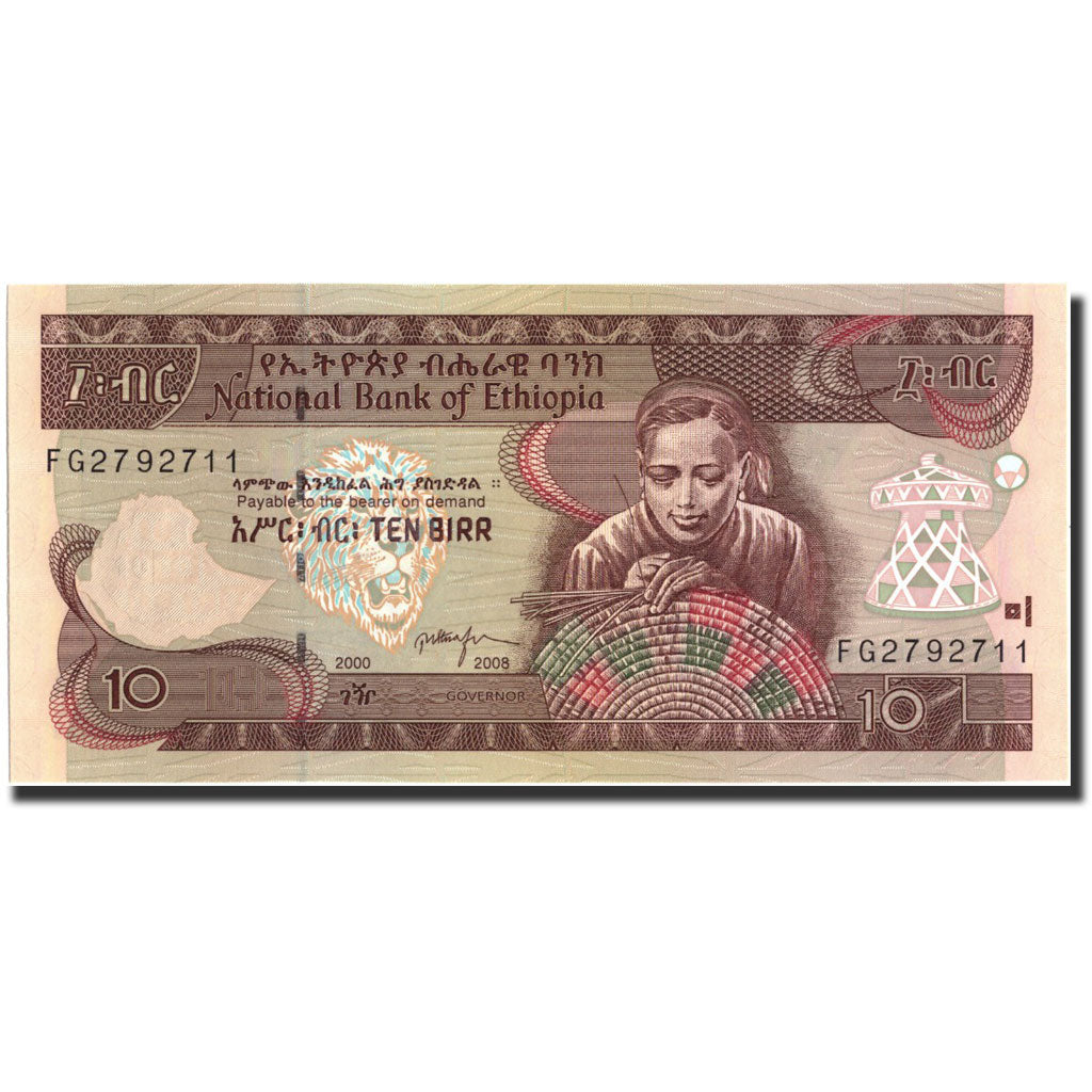 Banconote, Etiopia, 10 Birr, 2008, KM:48e, 2008, FDS