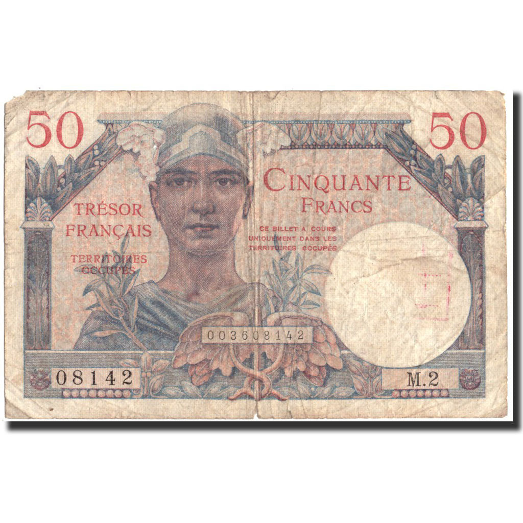 Banknot, Francja, 50 Francs, 1947 French Treasury, Undated (1947), 1947