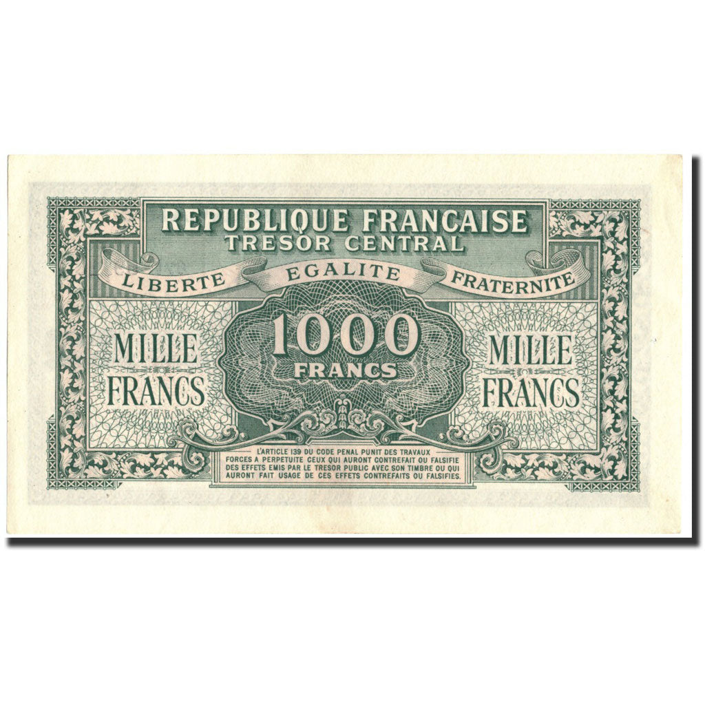 Banknote, France, 1000 Francs, 1943-1945 Marianne, undated (1945), Undated