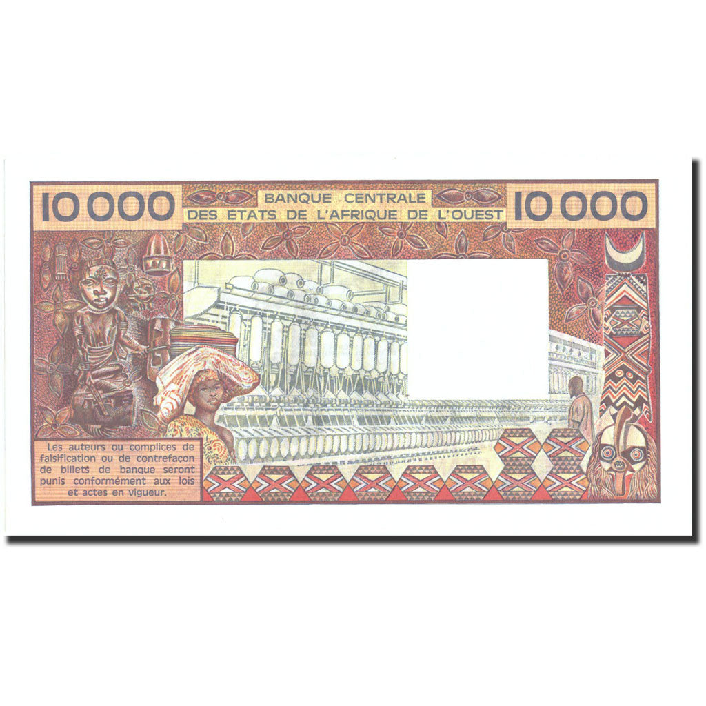 Billet, West African States, 10,000 Francs, Undated (1977-92), Undated
