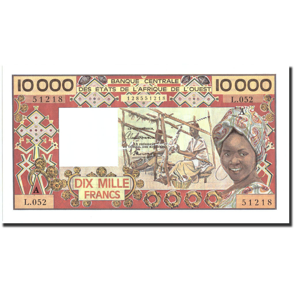 Billet, West African States, 10,000 Francs, Undated (1977-92), Undated
