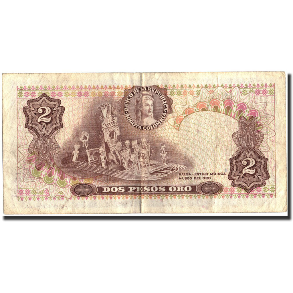 Billet, Colombie, 2 Pesos Oro, 1973, 1973-01-01, KM:413a, TB