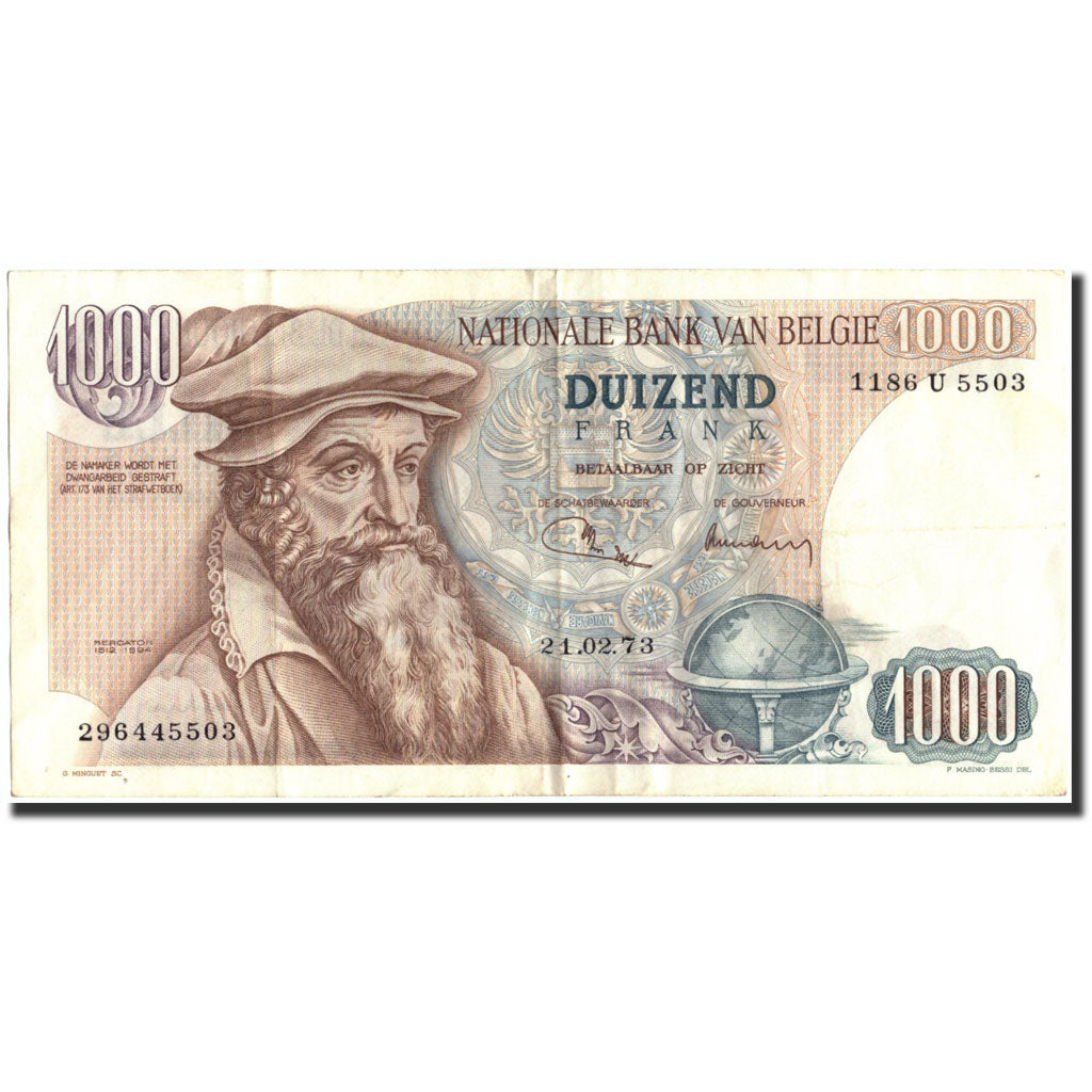Banknote, Belgium, 1000 Francs, 1973, 1973-02-21, KM:136b, EF(40-45)