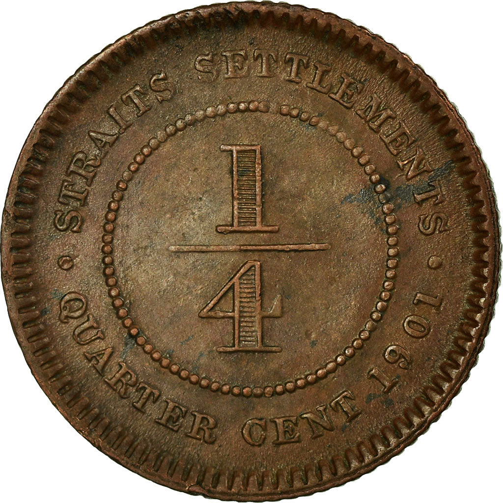 Moneta, Insediamenti dello Stretto, Victoria, 1/4 Cent, 1901, SPL-, Bronzo