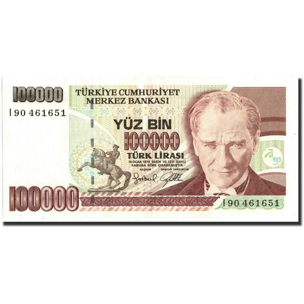 Banknote, Turkey, 100,000 Lira, 1970, 1970, KM:205, AU(55-58)