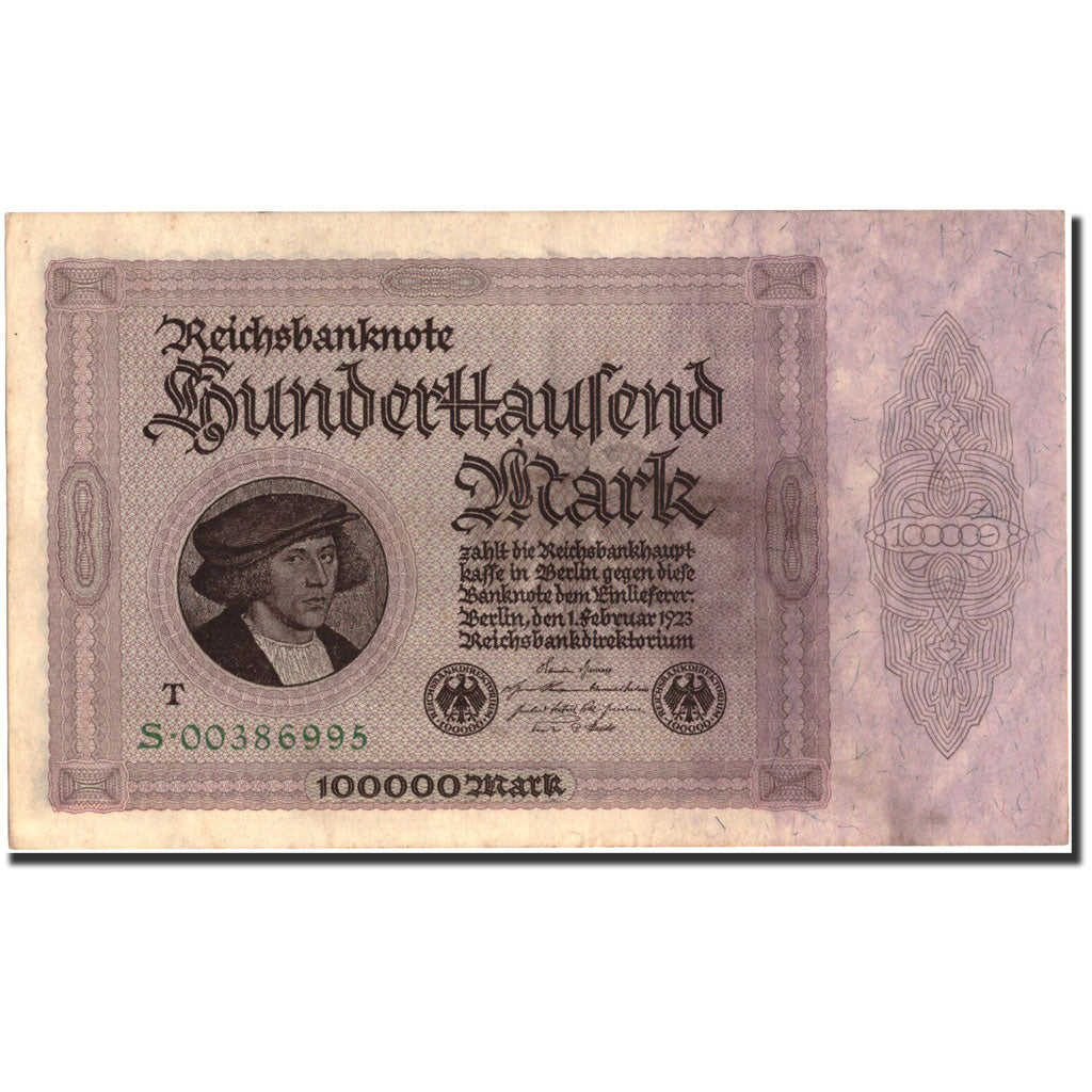 Biljet, Duitsland, 100,000 Mark, 1923, 1923-02-01, KM:83b, TTB+