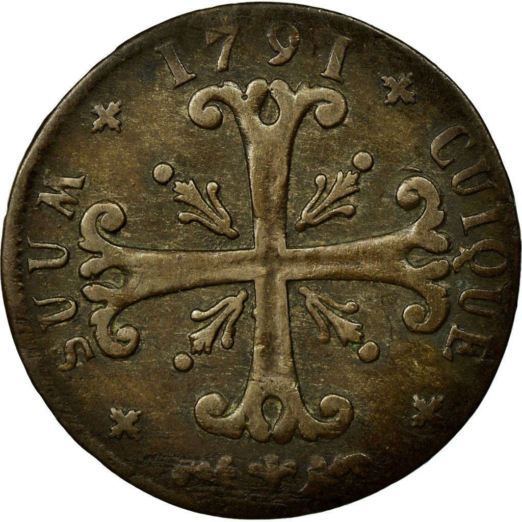 Münze, SWISS CANTONS, NEUCHATEL, 1/2 Batzen, 1791, Neuenburg, S+, Billon, KM:47