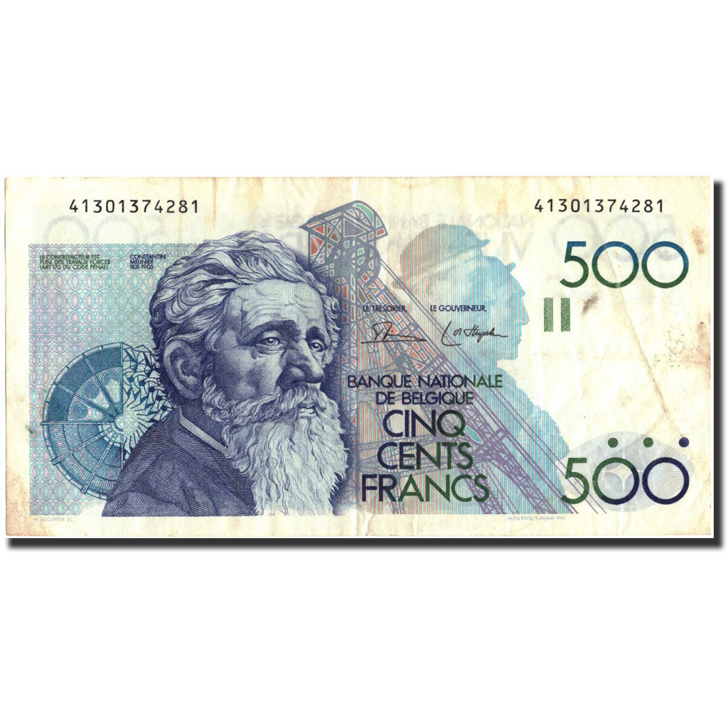 Biljet, België, 500 Francs, undated (1980-81), Undated, KM:141a, TB+
