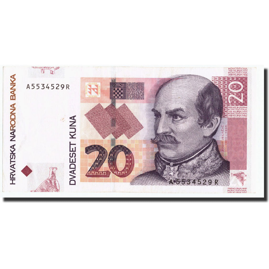 Geldschein, Kroatien, 20 Kuna, 2001, 2001-03-07, KM:39, VZ