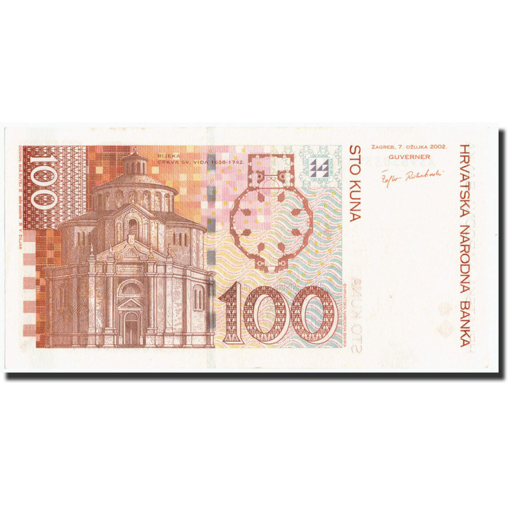 Billete, 100 Kuna, 2002, Croacia, 2002-03-07, KM:32a, EBC
