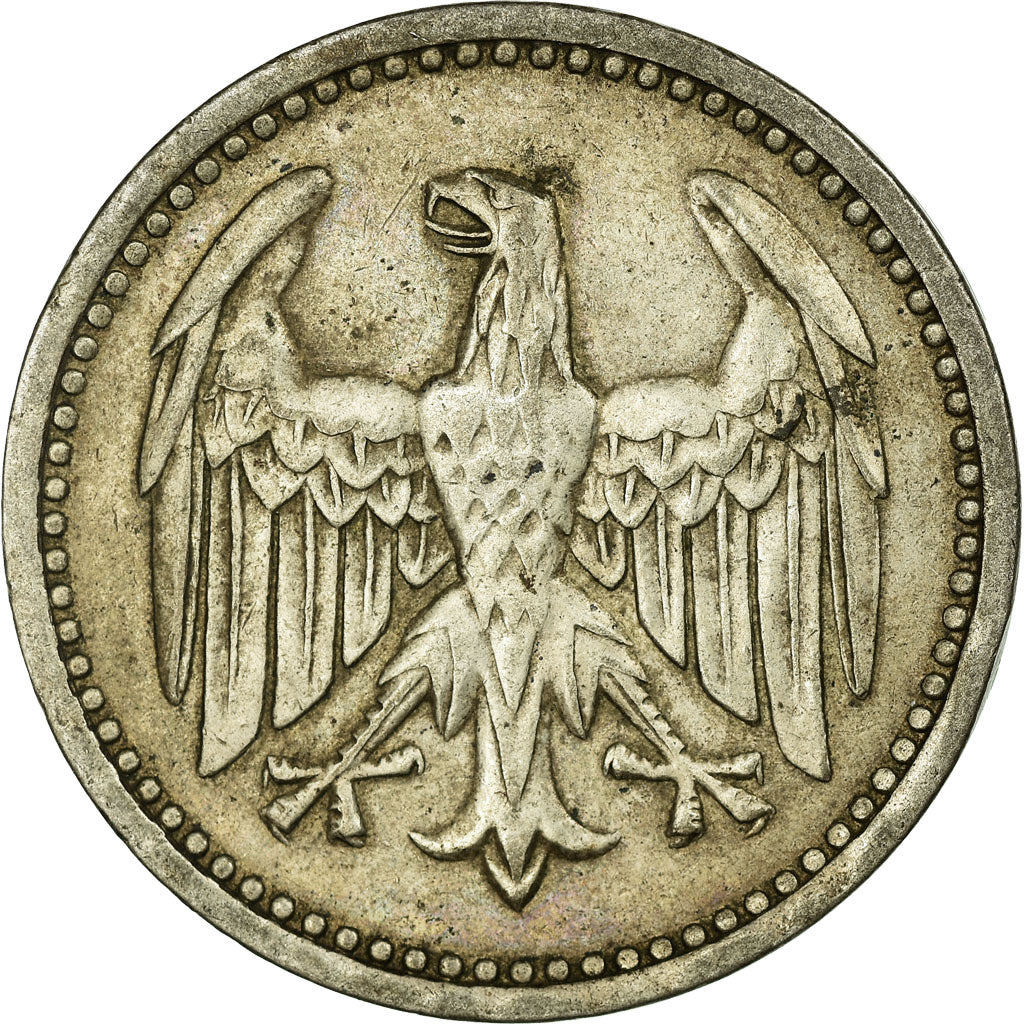 Coin, GERMANY, WEIMAR REPUBLIC, 3 Mark, 1924, Berlin, EF(40-45), Silver