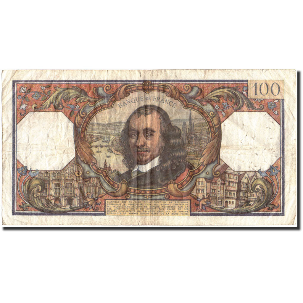 Geldschein, Frankreich, 100 Francs, 100 F 1964-1979 ''Corneille'', 1966