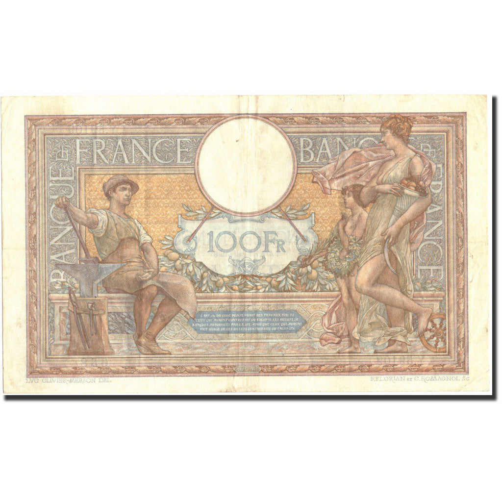Frankreich, 100 Francs, 100 F 1908-1939 ''Luc Olivier Merson'', 1938