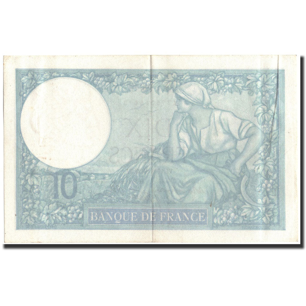 Francia, 10 Francs, 10 F 1916-1942 ''Minerve'', 1939, 1939-08-17, BB+