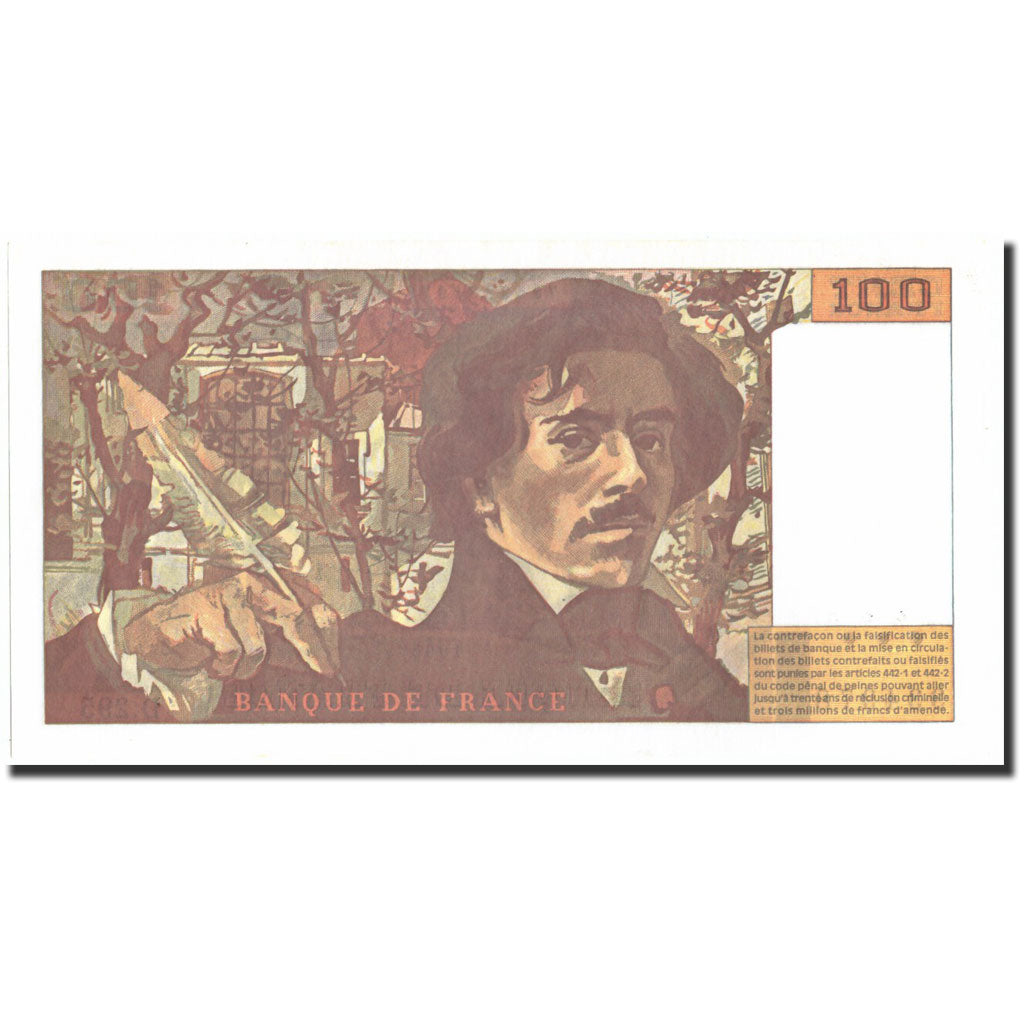 France, 100 Francs, 100 F 1978-1995 ''Delacroix'', 1995, 1995, SPL+