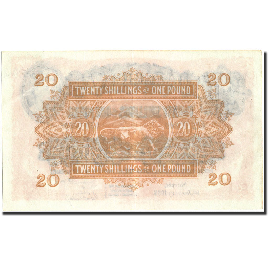 Billet, EAST AFRICA, 20 Shillings = 1 Pound, 1955, 1955-01-01, KM:35, TTB+