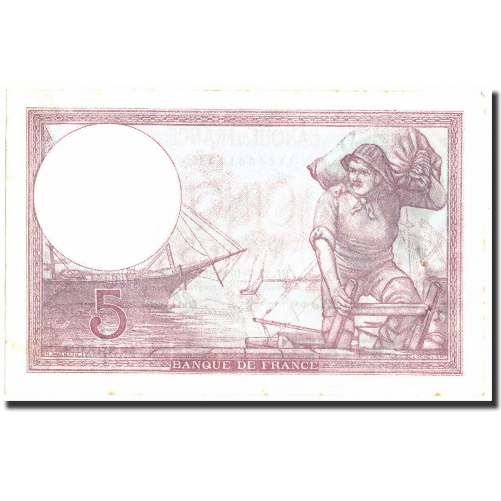 Francia, 5 Francs, 5 F 1917-1940 ''Violet'', 1939, 1939-07-27, BB+, Fayette:4.3
