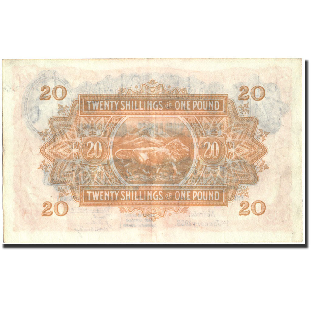 Billet, EAST AFRICA, 20 Shillings = 1 Pound, 1955, 1955-01-01, KM:35, SUP