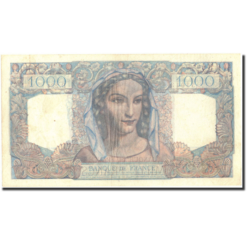 Francia, 1000 Francs, 1 000 F 1945-1950 ''Minerve et Hercule'', 1946