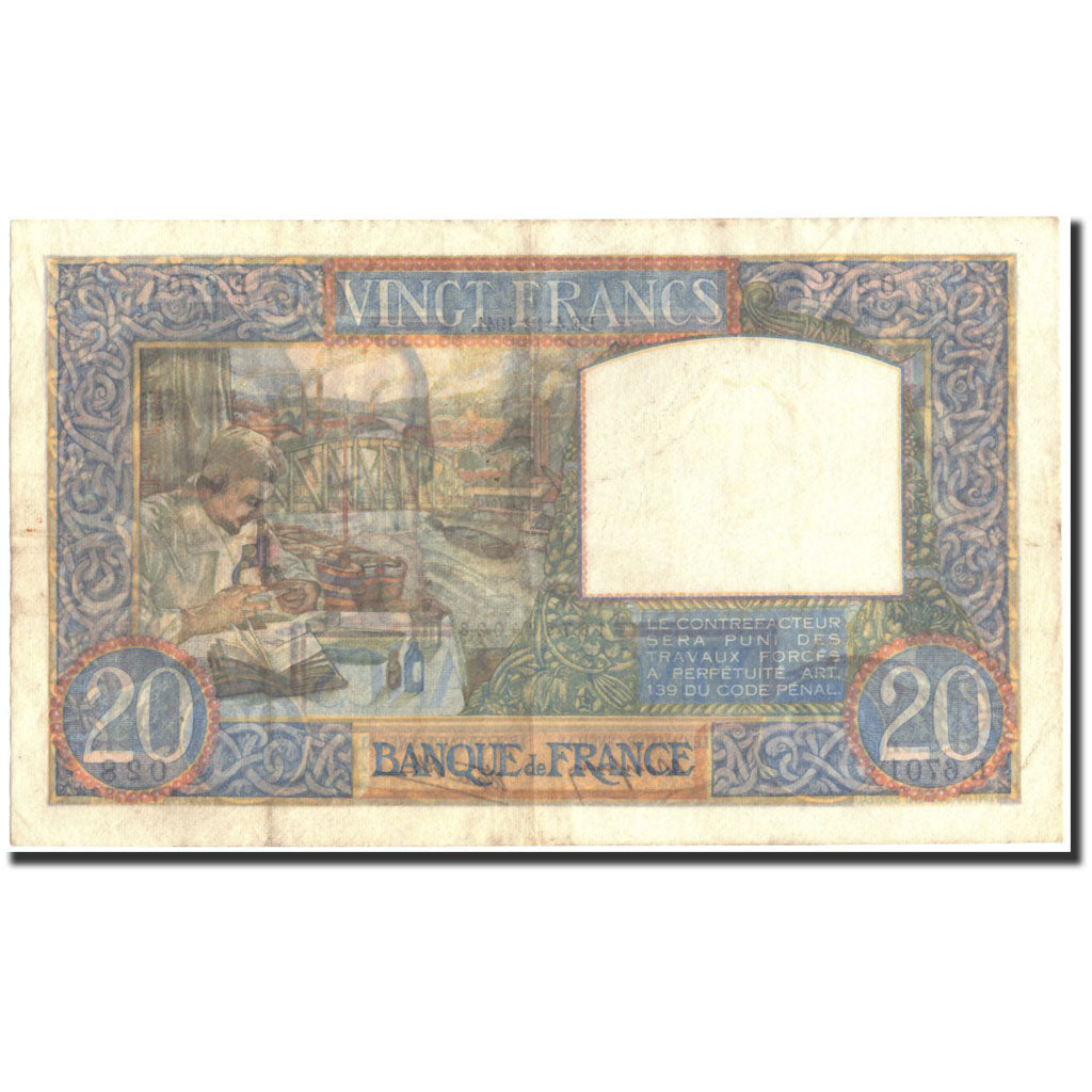 France, 20 Francs, 20 F 1939-1942 ''Science et Travail'', 1941, 1941-12-04