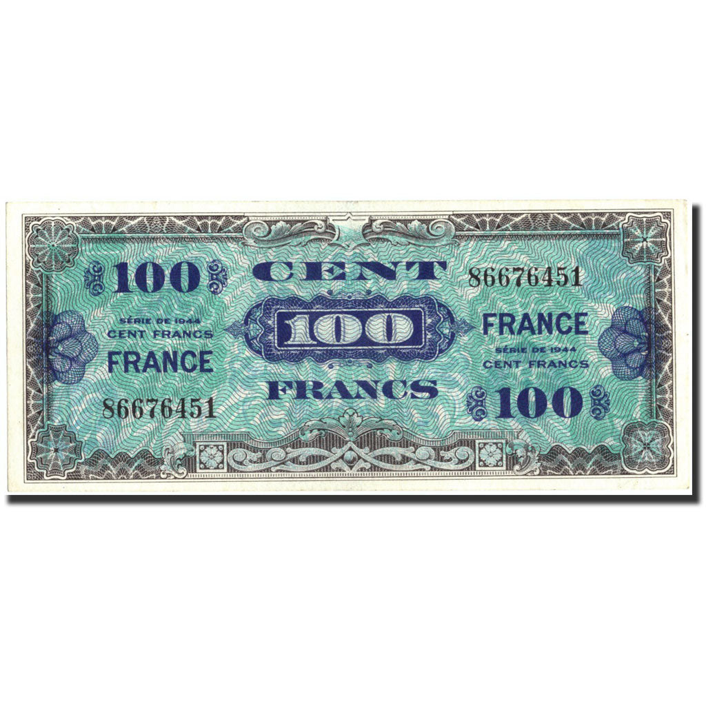 France, 100 Francs, 1945 Verso France, 1945, 1945, UNC(63), Fayette:VF25.1