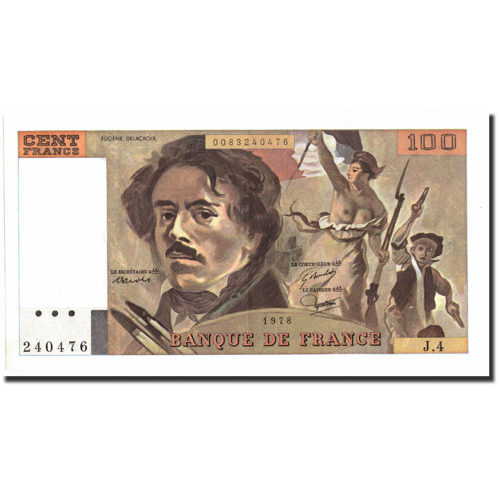 Frankrijk, 100 Francs, 100 F 1978-1995 ''Delacroix'', 1978, 1978, SUP+