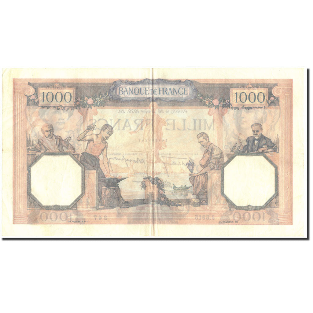 Francia, 1000 Francs, 1 000 F 1927-1940 ''Cérès et Mercure'', 1939