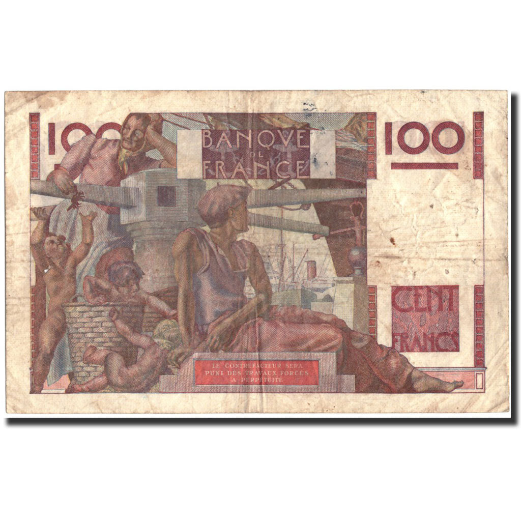 Francia, 100 Francs, 100 F 1945-1954 ''Jeune Paysan'', 1947, 1947-04-03, BC