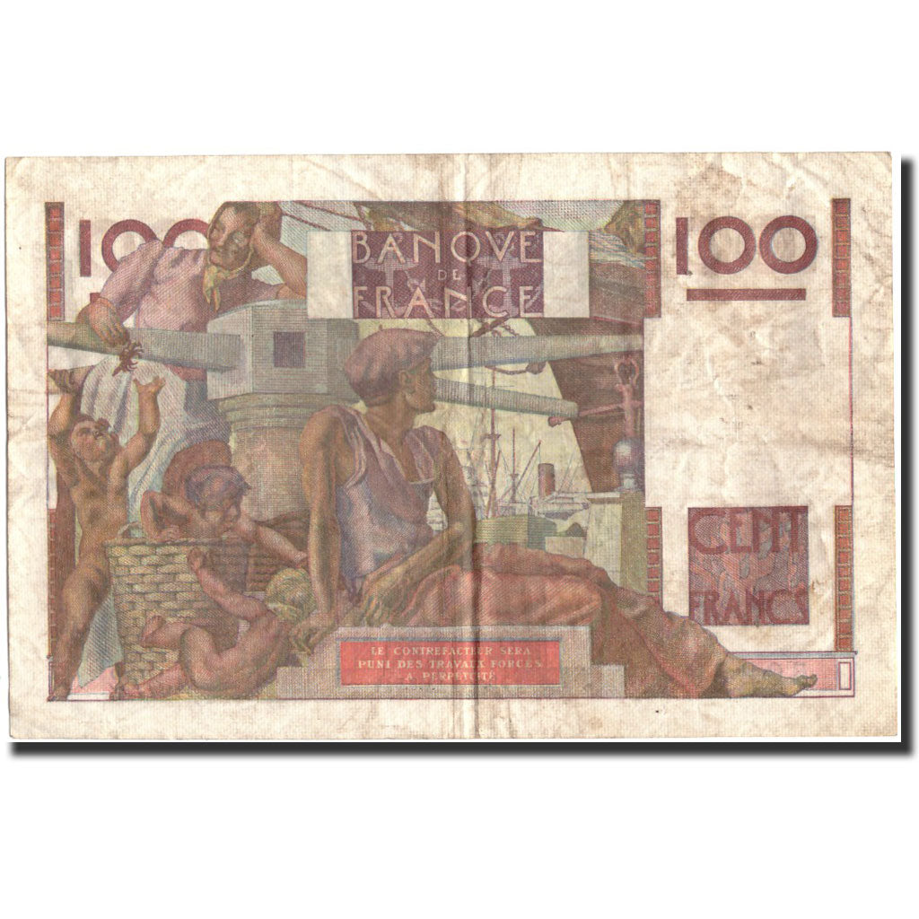 Francja, 100 Francs, Jeune Paysan, 1948, 1948-12-02, EF(40-45), Fayette:28.20