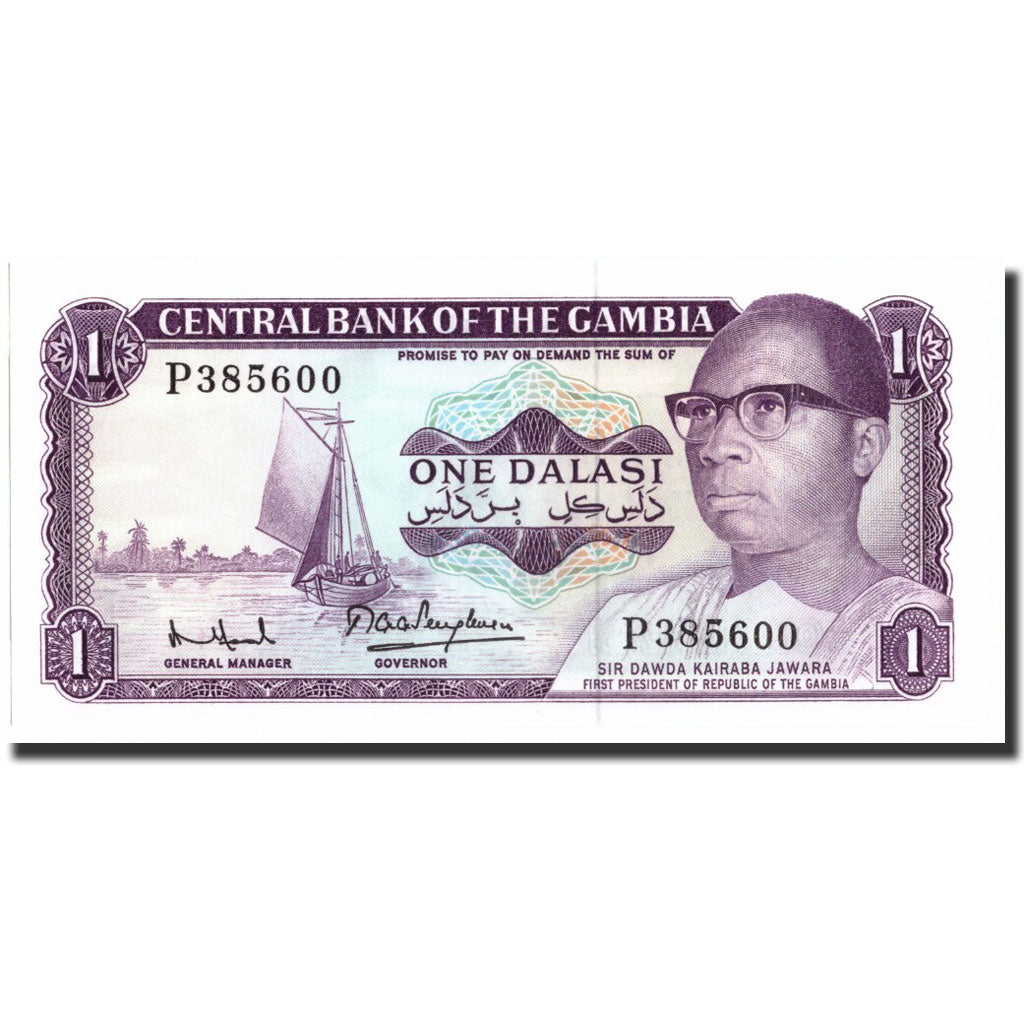 Banknote, The Gambia, 1 Dalasi, UNDATED (1971-1987), Undated, KM:4g, UNC(64)