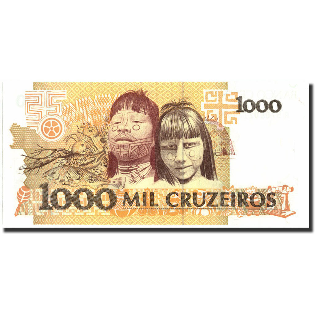 Billet, Brésil, 1000 Cruzeiros, Undated (1990), Undated, KM:231b, NEUF
