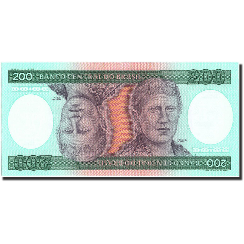 Billet, Brésil, 200 Cruzeiros, Undated (1984- ), Undated, KM:199b, NEUF