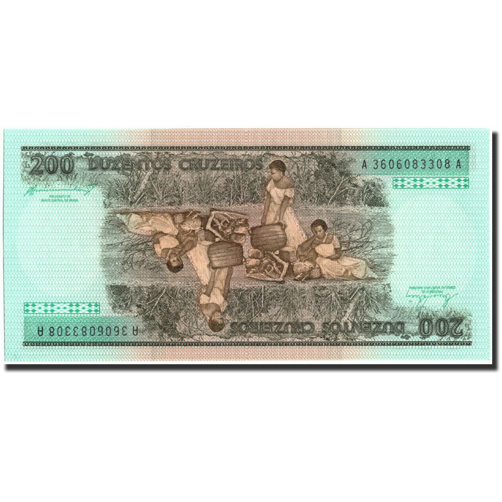 Billet, Brésil, 200 Cruzeiros, Undated (1984- ), Undated, KM:199b, NEUF