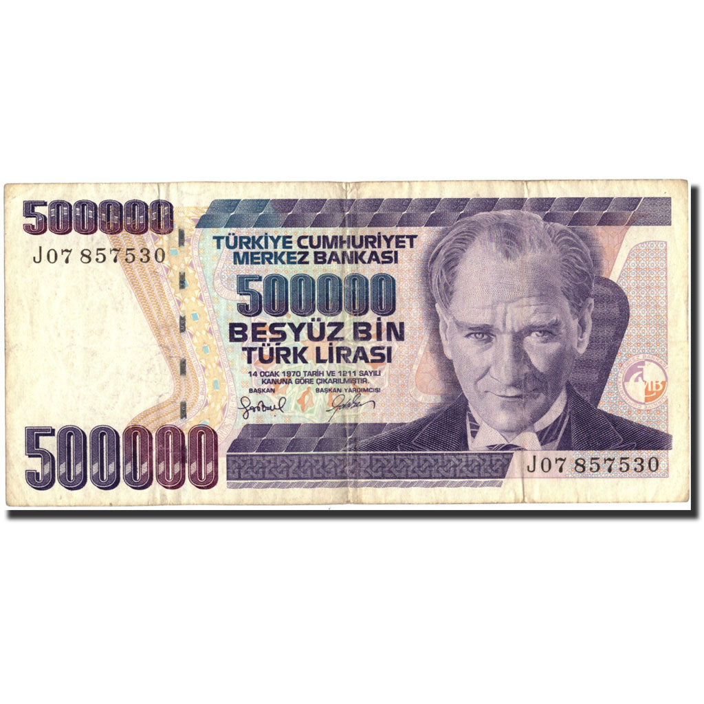 Banknote, Turkey, 500,000 Lira, 1970, 1970, KM:212, VF(20-25)