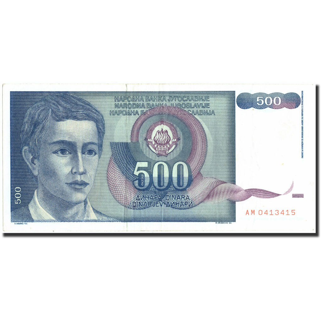 Banconote, Iugoslavia, 500 Dinara, 1990, KM:106, 1990-03-01, BB+