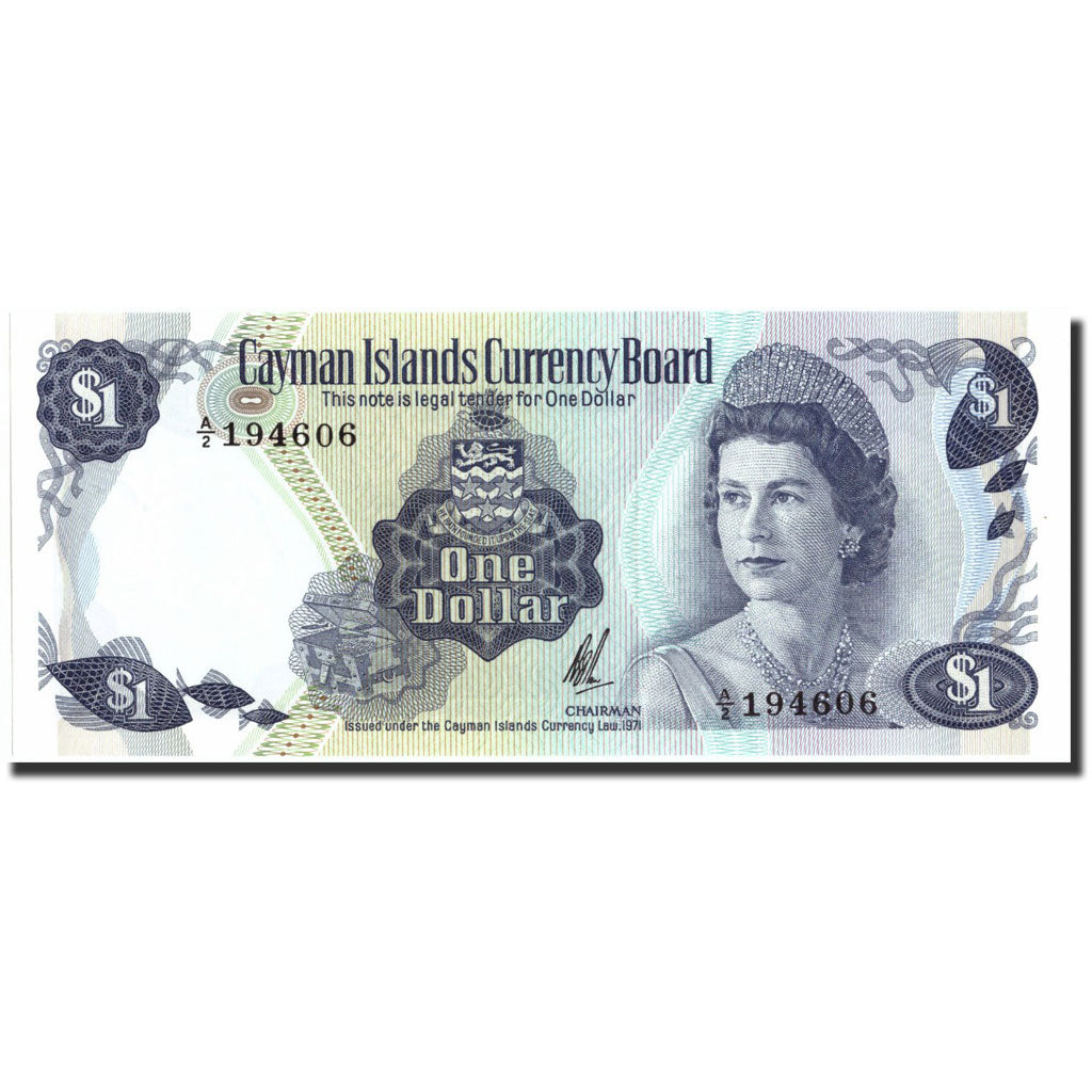 Geldschein, Kaimaninseln, 1 Dollar, 1971, Undated (1972), KM:1b, UNZ
