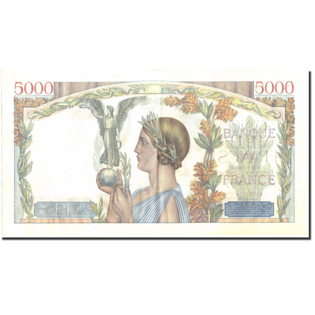 Frankrijk, 5000 Francs, 5 000 F 1934-1944 ''Victoire'', 1942, 1942-08-20, SUP