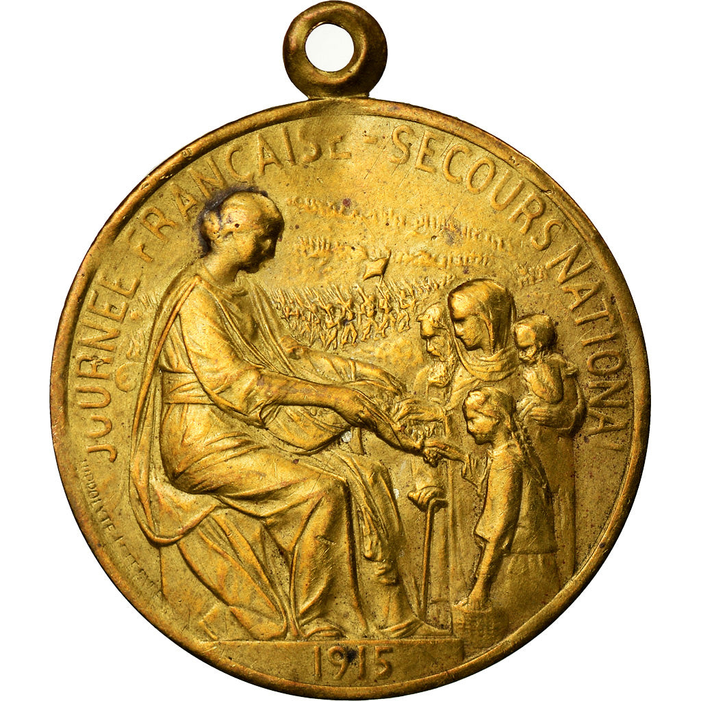 France, Medal, Journée Française du Secours National, 1915, AU(55-58), Copper