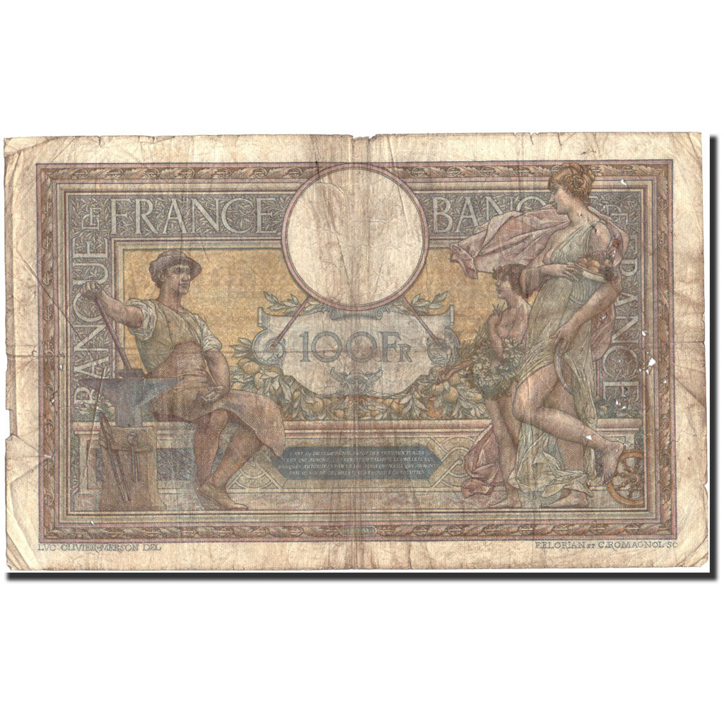 Frankreich, 100 Francs, 100 F 1908-1939 ''Luc Olivier Merson'', 1922