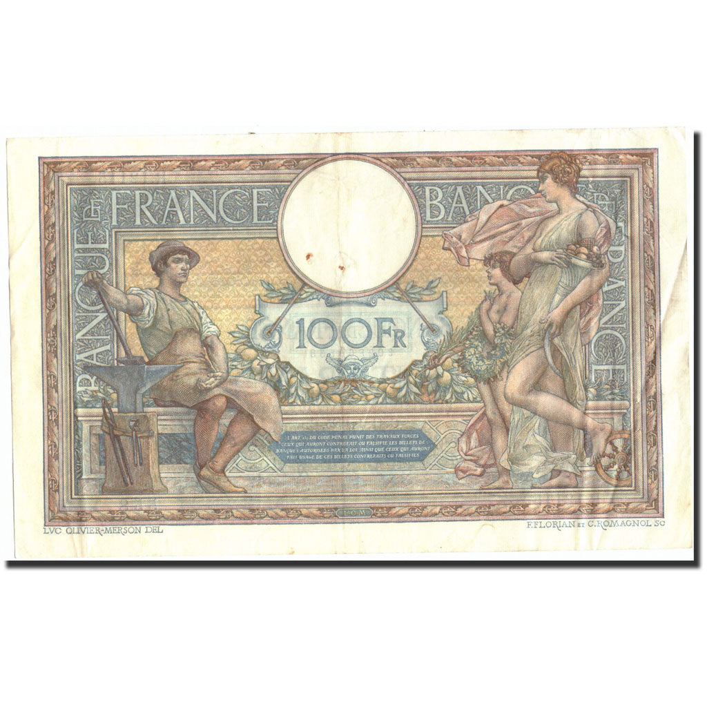 Frankreich, 100 Francs, 100 F 1908-1939 ''Luc Olivier Merson'', 1925