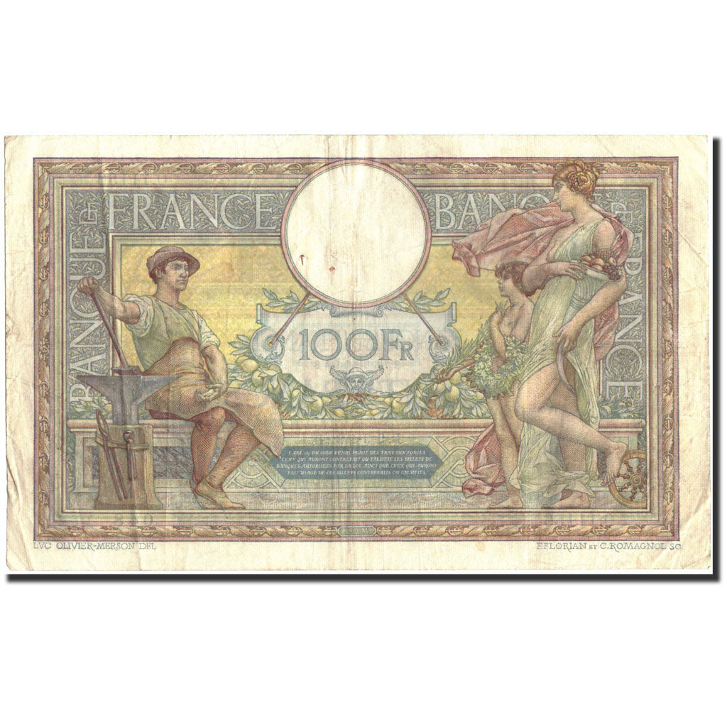 Frankreich, 100 Francs, 100 F 1908-1939 ''Luc Olivier Merson'', 1924