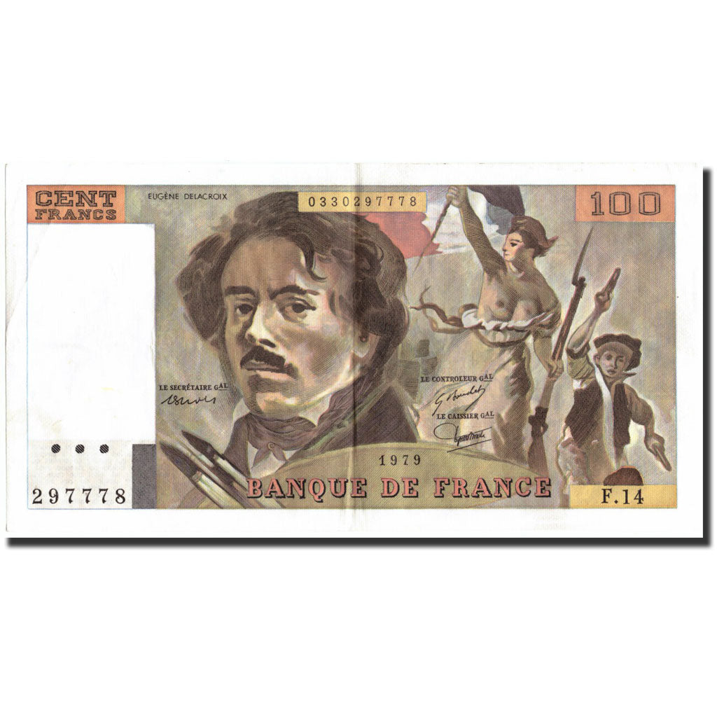 Frankrijk, 100 Francs, 100 F 1978-1995 ''Delacroix'', 1979, 1979, TTB+
