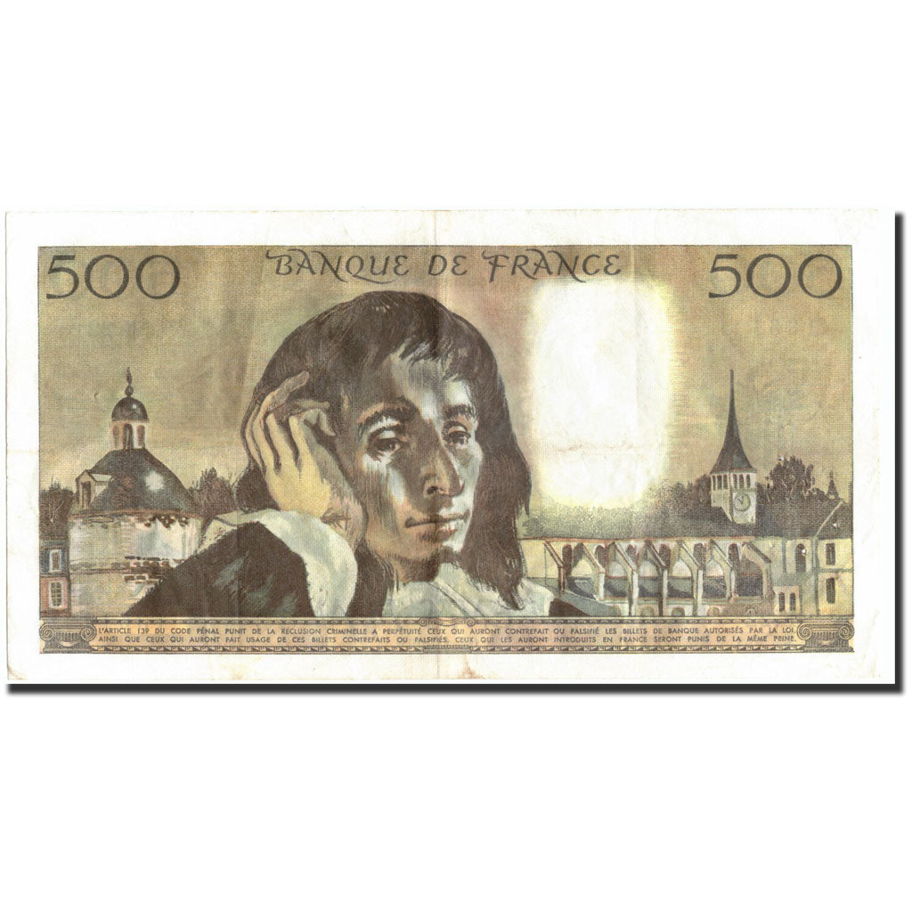 France, 500 Francs, 500 F 1968-1993 ''Pascal'', 1970, 1970-01-08, AU(50-53)