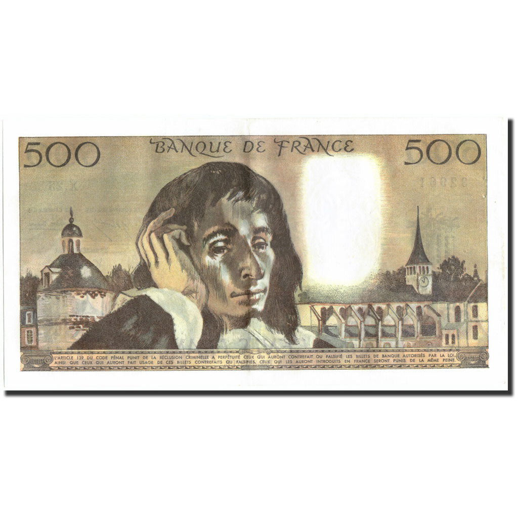 France, 500 Francs, 500 F 1968-1993 ''Pascal'', 1971, 1971-08-05, AU(50-53)