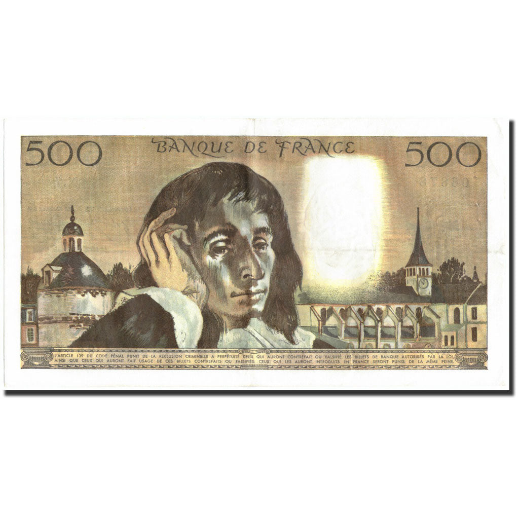 France, 500 Francs, 500 F 1968-1993 ''Pascal'', 1968, 1968-12-05, AU(50-53)
