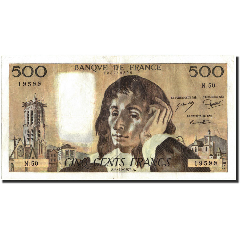 Francia, 500 Francs, 500 F 1968-1993 ''Pascal'', 1975, 1975-11-06, BB