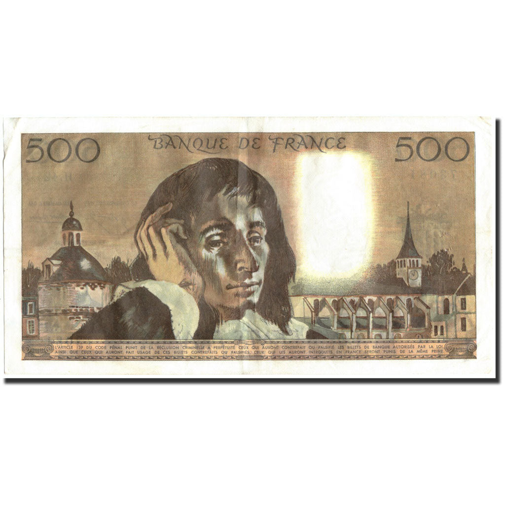 France, 500 Francs, 500 F 1968-1993 ''Pascal'', 1974, 1974-09-05, EF(40-45)