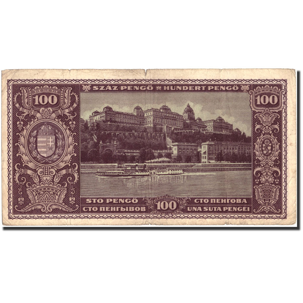 Banknote, Hungary, 100 Pengö, 1945, 1945, KM:111b, VF(30-35)